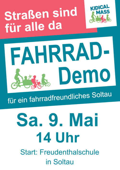 Plakat zur Fahrraddemo Kidical Mass